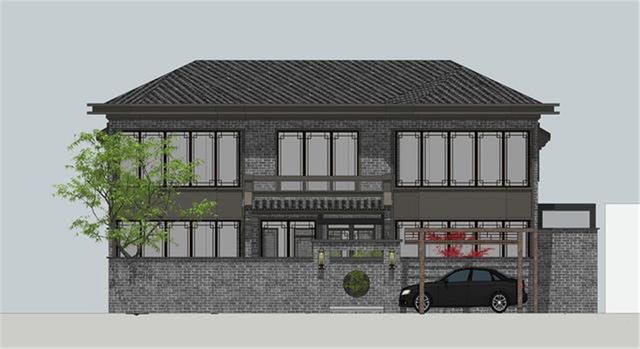 北京70萬自建新中式二層別墅，帶幽居庭院，真是太值了