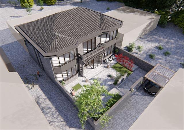 北京70萬自建新中式二層別墅，帶幽居庭院，真是太值了