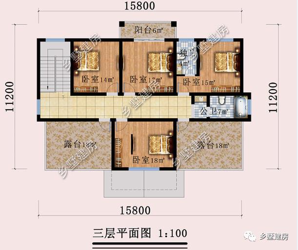 三層大戶型豪宅別墅，十間臥室，適合農(nóng)村大家庭建