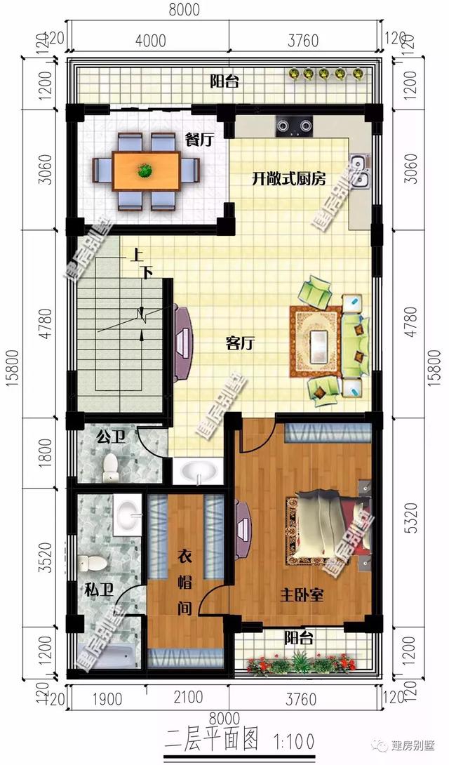 2款寬8米都的四層農(nóng)村自建別墅樓房圖，不攀比合適最重要
