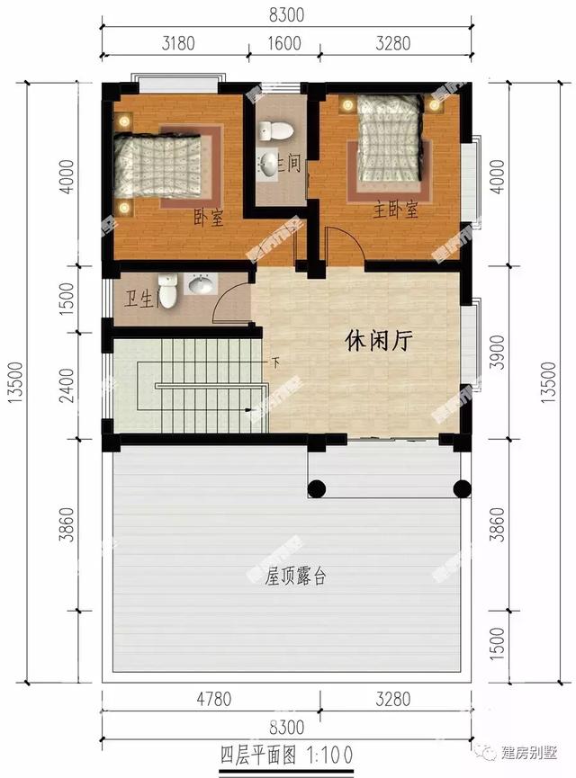 2款寬8米都的四層農(nóng)村自建別墅樓房圖，不攀比合適最重要