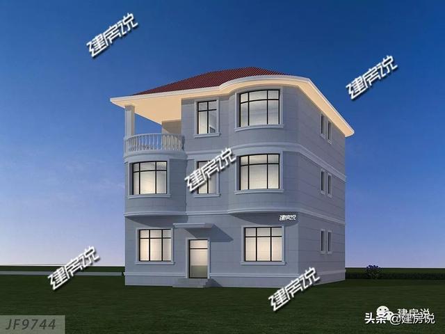 占地116平的歐式三層小洋房戶型圖，最低35萬拿下