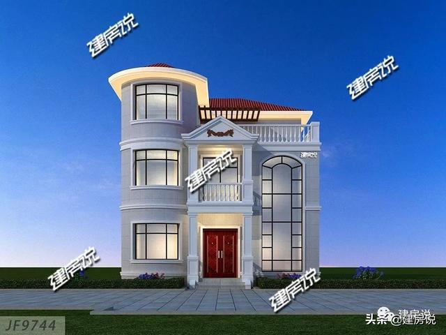 占地116平的歐式三層小洋房戶型圖，最低35萬拿下