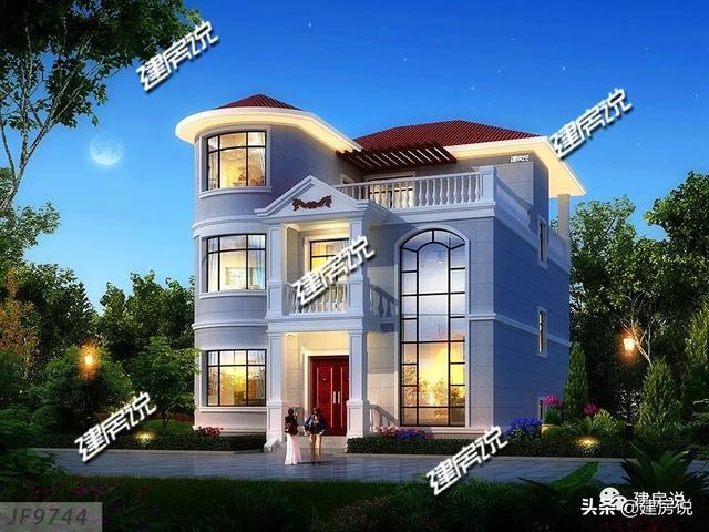 占地116平的歐式三層小洋房戶型圖，最低35萬拿下