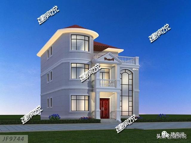 占地116平的歐式三層小洋房戶型圖，最低35萬拿下