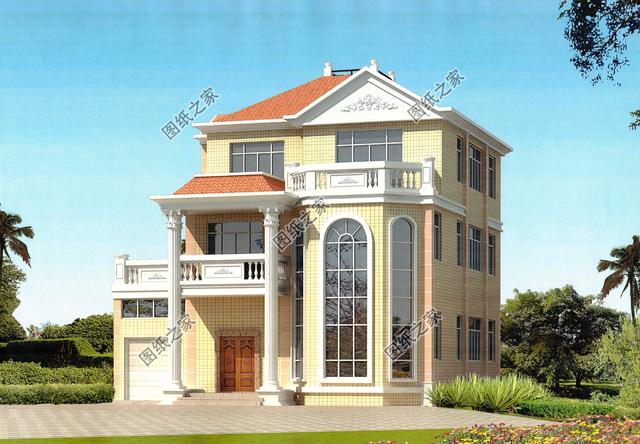 圖紙之家建房案例：歐式三層旋轉(zhuǎn)樓梯別墅，這套圖紙經(jīng)典到哪里都能看到