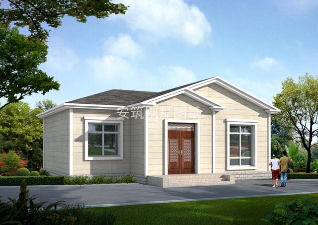 占地104.13平方米的農(nóng)村一層別墅圖，好看實用