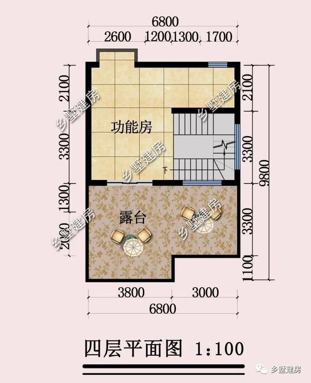 6.8X8.7米小宅基地四層別墅設(shè)計圖，現(xiàn)代感滿滿的