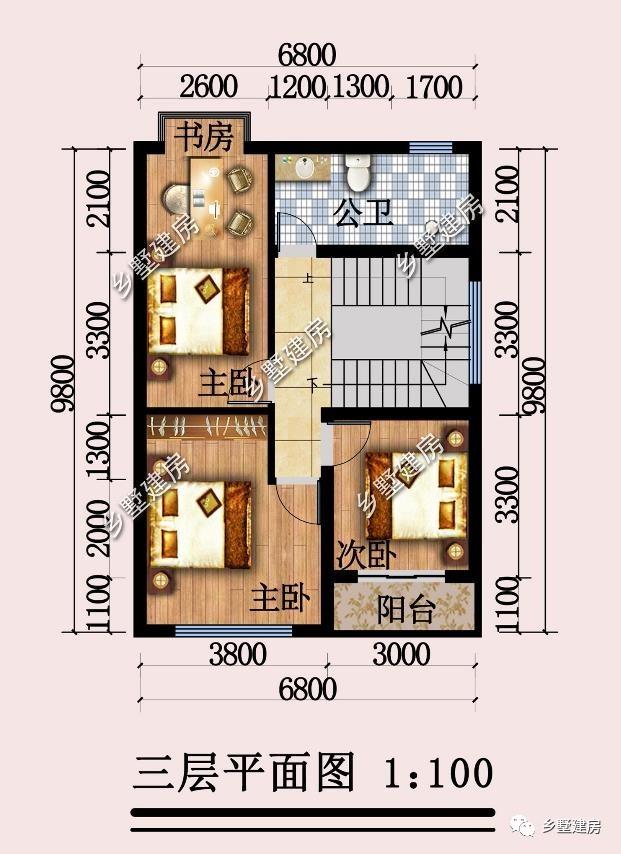 6.8X8.7米小宅基地四層別墅設(shè)計圖，現(xiàn)代感滿滿的