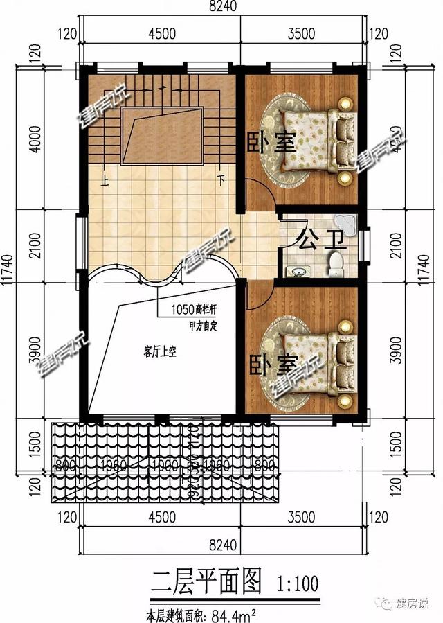 90平三層自建樓房圖，宅基地小也不怕