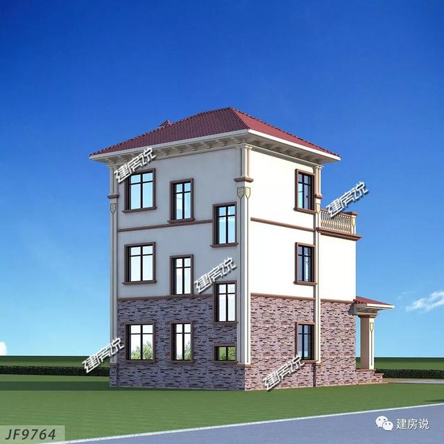 90平三層自建樓房圖，宅基地小也不怕