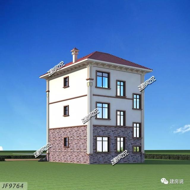 90平三層自建樓房圖，宅基地小也不怕