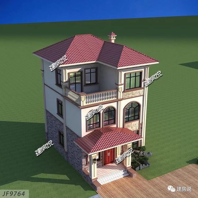 90平三層自建樓房圖，宅基地小也不怕