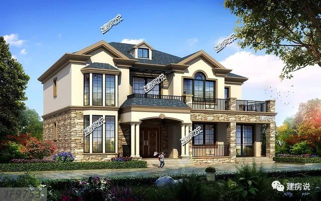 四間2層精致小洋樓效果圖，北京高中私人定制