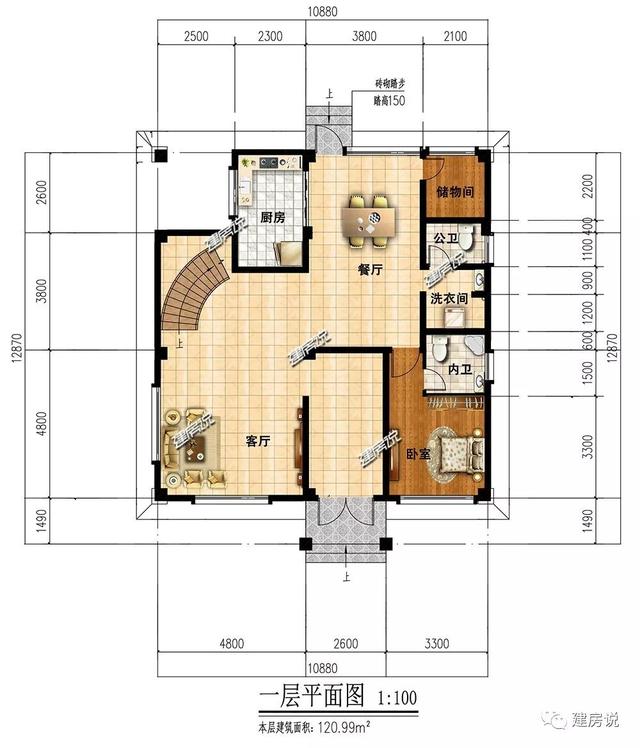 5款120平的樓房設(shè)計(jì)，最低造價(jià)26萬(wàn)，誰(shuí)都建得起
