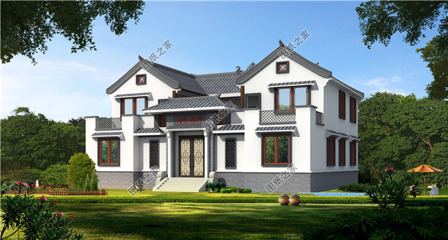 最受歡迎的農(nóng)村二層中式小四合院設計圖，占地200平左右