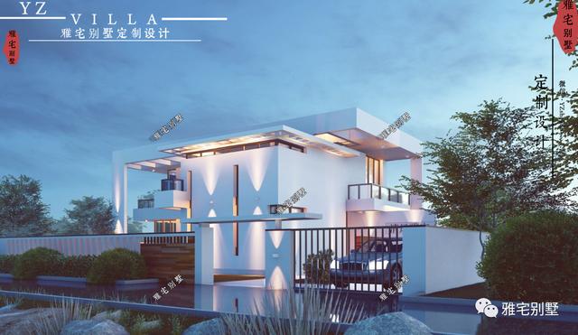 超現(xiàn)代二層平屋頂別墅圖片及戶型圖，超前的人才敢建