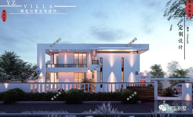 超現(xiàn)代二層平屋頂別墅圖片及戶型圖，超前的人才敢建
