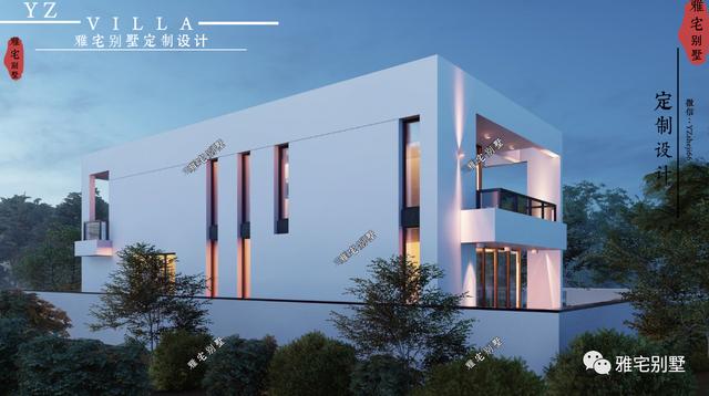 超現(xiàn)代二層平屋頂別墅圖片及戶型圖，超前的人才敢建
