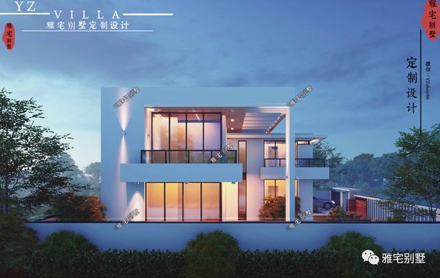 超現(xiàn)代二層平屋頂別墅圖片及戶型圖，超前的人才敢建