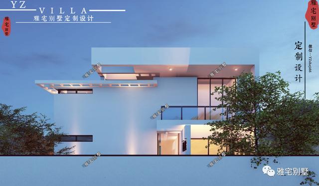 超現(xiàn)代二層平屋頂別墅圖片及戶型圖，超前的人才敢建