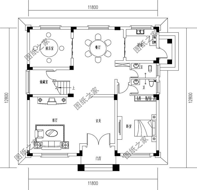 140平方米清新別致新農(nóng)村兩層房屋設(shè)計圖紙大全12x13米