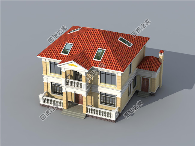 新農(nóng)村兩層半別墅設(shè)計(jì)方案（全套建筑設(shè)計(jì)圖紙+效果圖）