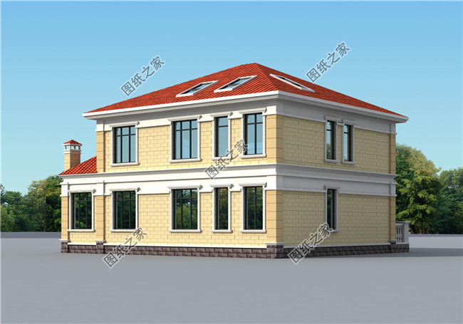 新農(nóng)村兩層半別墅設(shè)計(jì)方案（全套建筑設(shè)計(jì)圖紙+效果圖）