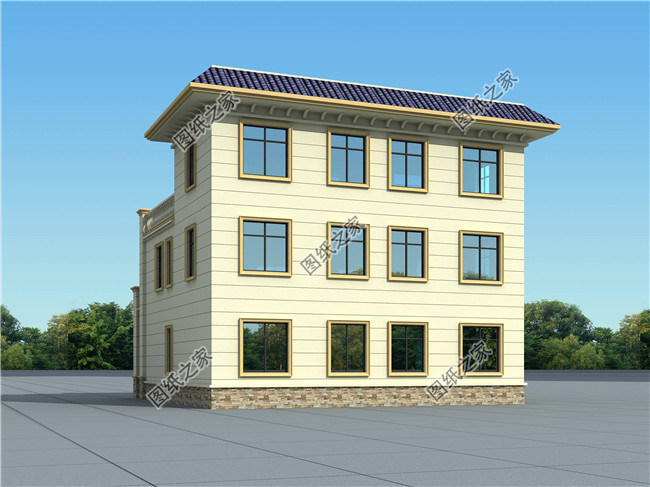 農(nóng)村三層小洋樓設(shè)計(jì)圖紙，帶屋頂花園