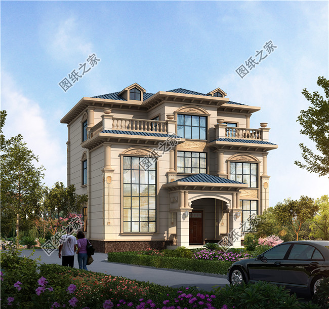 新農(nóng)村三層豪華歐式小別墅復(fù)式三層小別墅設(shè)計(jì)圖紙及效果圖