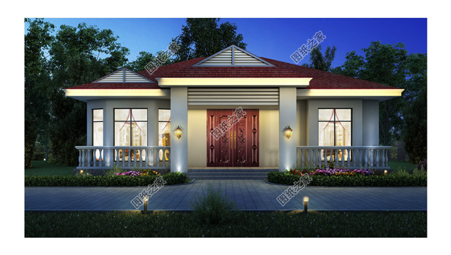 農(nóng)村自建一層別墅設(shè)計圖，時尚大氣，造價經(jīng)濟