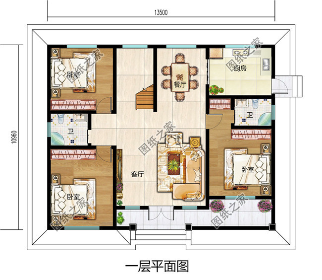 漂亮實(shí)用的新農(nóng)村二層小樓圖，造價20萬左右，超大景觀露臺