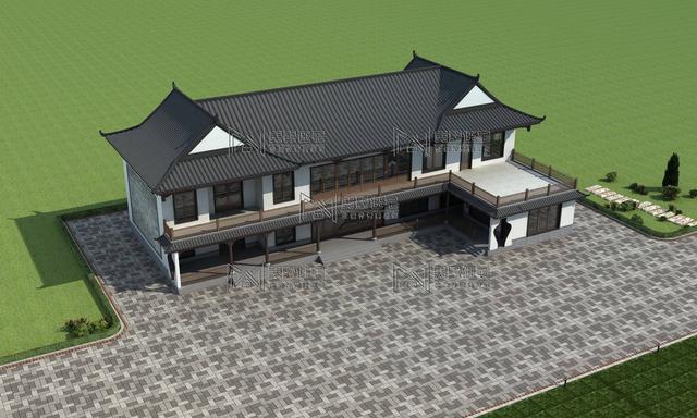 湖南100萬建成兩層仿古中式別墅，建完效果太震撼了