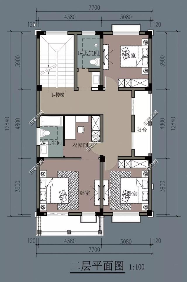 8棟小宅基地戶型自建房圖，雖然小但很精致