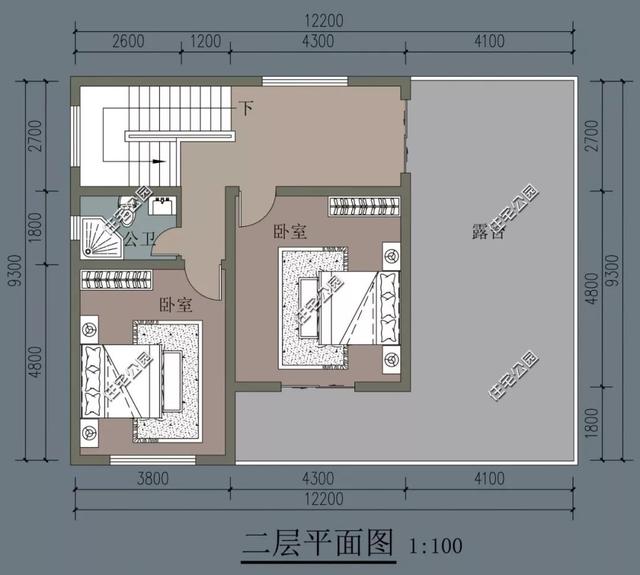 8棟小宅基地戶型自建房圖，雖然小但很精致