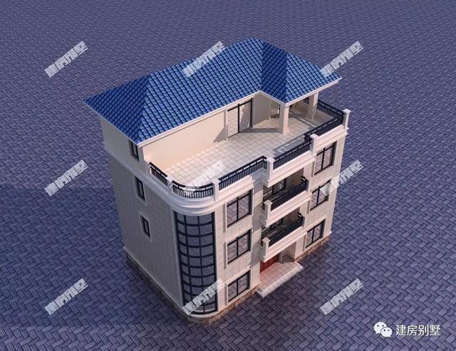 干凈利落的4層樓房自建圖，建好也算村里的地標了