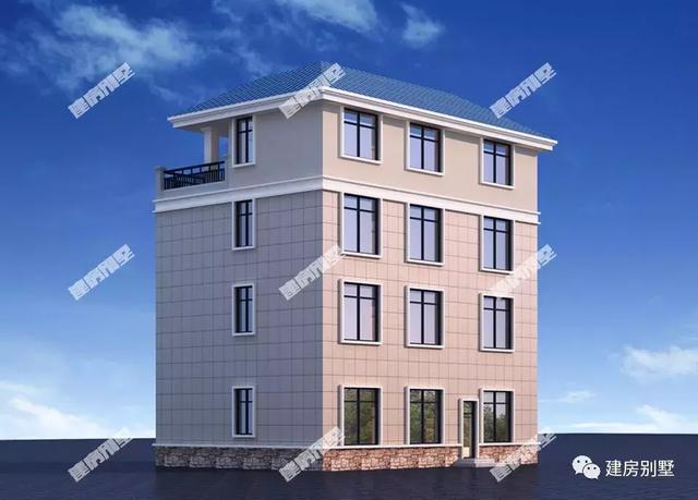 干凈利落的4層樓房自建圖，建好也算村里的地標了