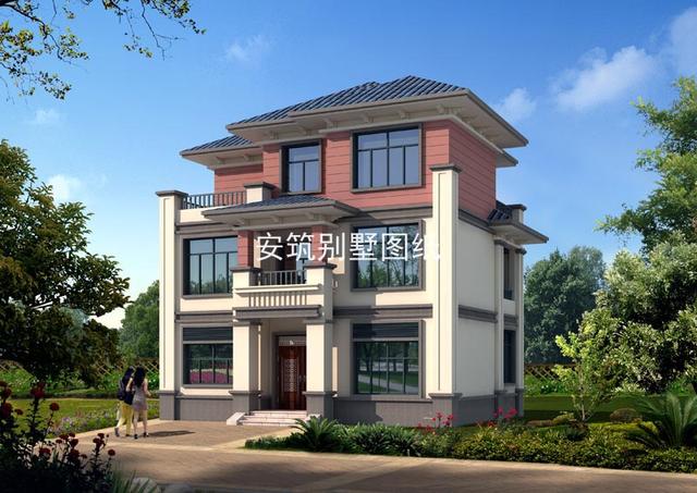 新中式帶露臺農村房子設計圖，高逼格的外觀