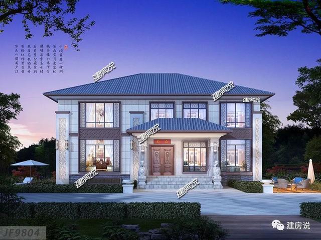 新二層中式別墅都帶電梯啦（附戶型圖），很有豪宅范兒