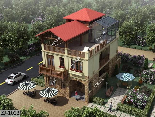 10套造價25萬的農(nóng)村小樓房設(shè)計圖，還有帶小院子的戶型