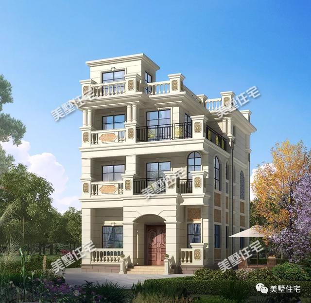 開間9米平屋頂三層小洋樓房子設(shè)計圖，時候農(nóng)村自建