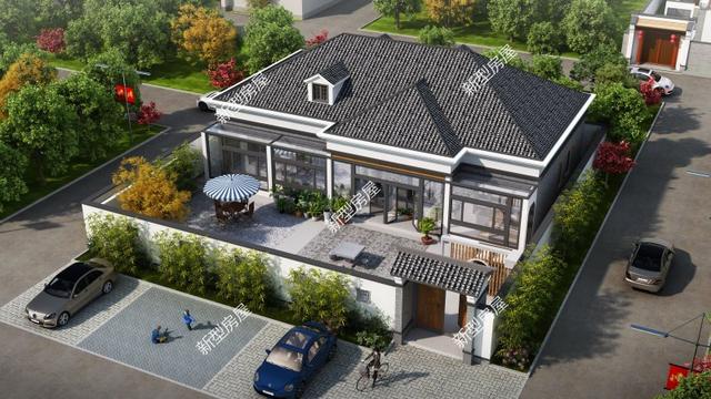 等宅基地批下來，就建一棟帶小院的小別墅