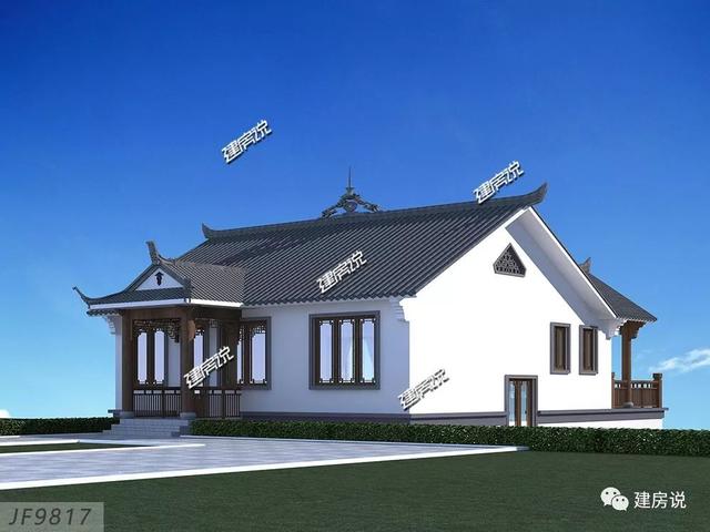 徽派中式別墅二層自建房，帶小院，花小錢，建好房