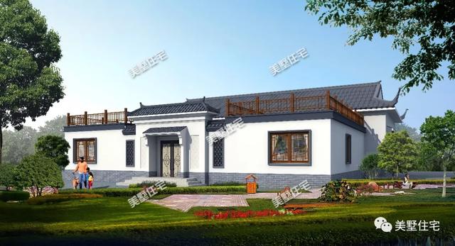 3款一層中式別墅養(yǎng)老房戶型，最低20來萬就能建