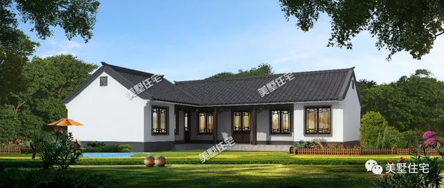 3款一層中式別墅養(yǎng)老房戶型，最低20來萬就能建