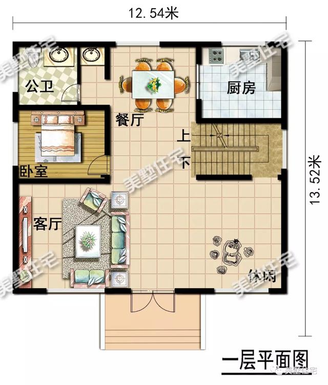 12X13米農(nóng)村三層自建房設(shè)計戶型，實用的方案設(shè)計