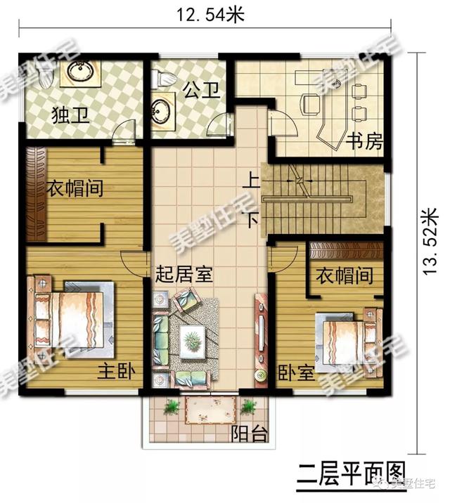 12X13米農(nóng)村三層自建房設(shè)計戶型，實用的方案設(shè)計