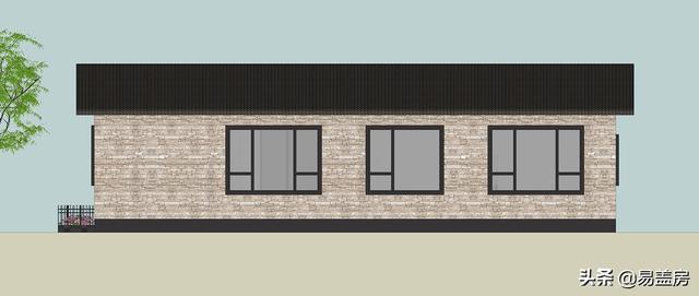 現(xiàn)代一層平房房子設(shè)計方案，四間好戶型