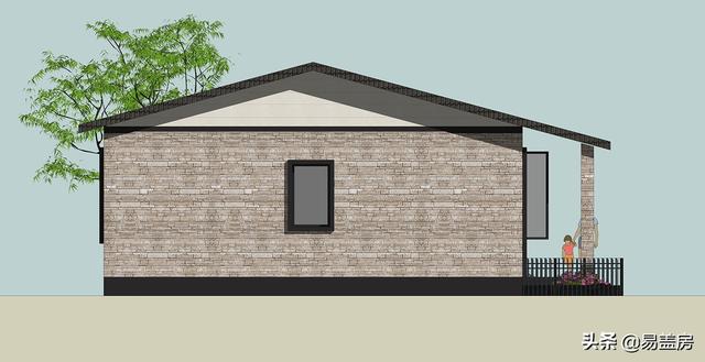 現(xiàn)代一層平房房子設(shè)計方案，四間好戶型