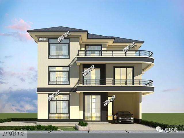 占地120平、32萬就能建好的現(xiàn)代風(fēng)別墅三層戶型圖